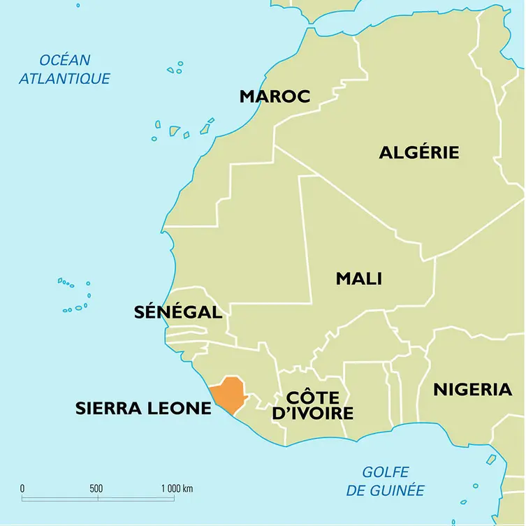 Sierra Leone : carte de situation
