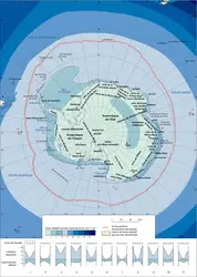 Antarctique : bilan radiatif annuel - crédits : Encyclopædia Universalis France