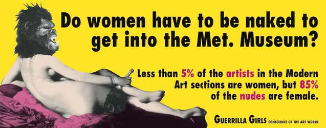<it>Do women have to be naked to get into the Met. Museum ?</it>, Guerrilla Girls - crédits : 1989, 1995 by Guerrilla Girls