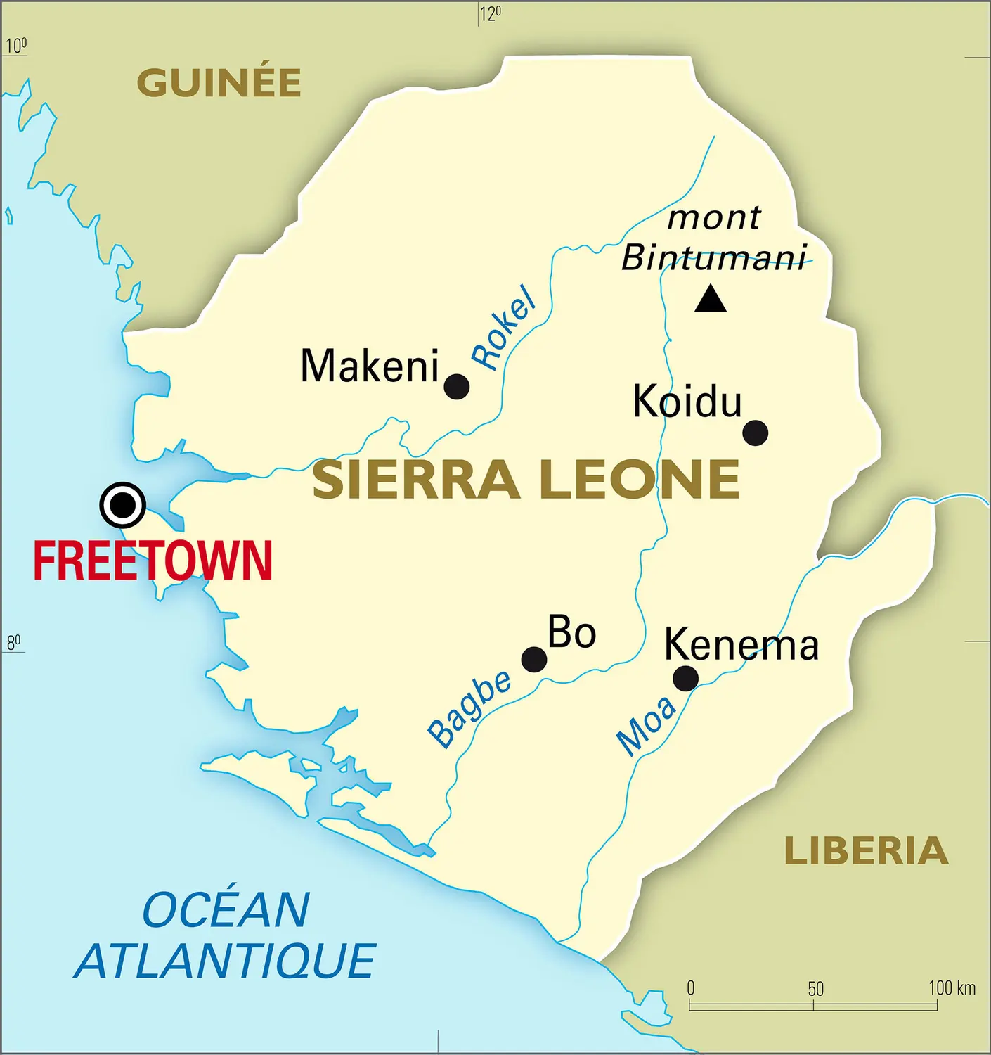 Sierra Leone : carte générale