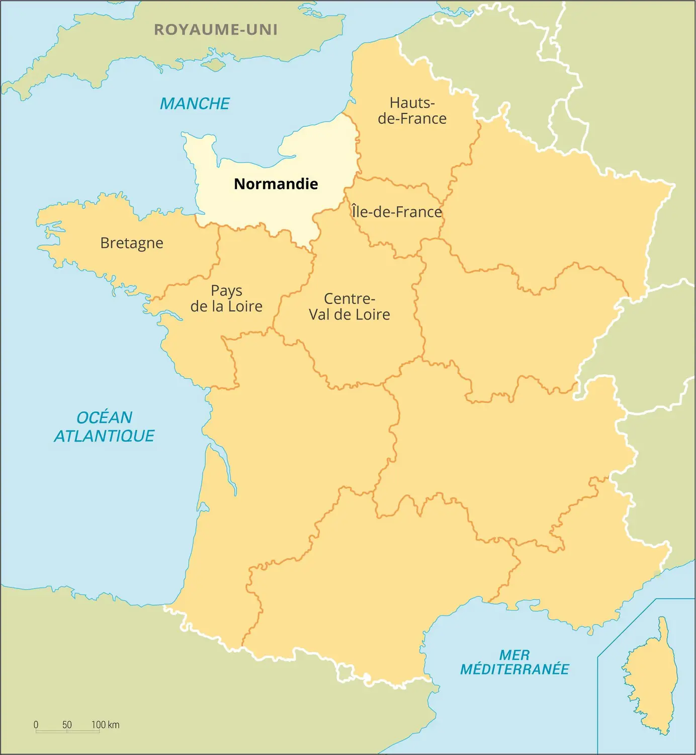 Normandie : carte de situation