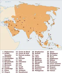 Asie - crédits : Encyclopædia Universalis France