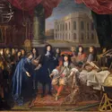 <it>Présentation des membres de l’Académie des sciences par Colbert à Louis XIV</it>, Henri Testelin, d’après Charles Le brun - crédits :  Fine Art Images/ Heritage Images/ Getty Images