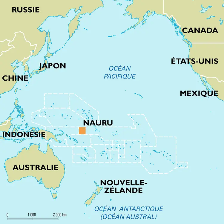 Nauru : carte de situation
