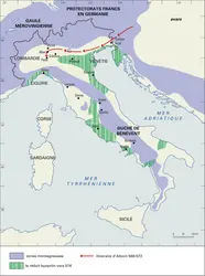 Italie, VI<sup>e</sup> siècle - crédits : Encyclopædia Universalis France