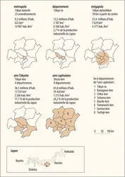 Tōkyō : définitions géographiques - crédits : Encyclopædia Universalis France