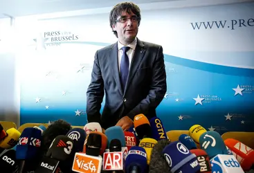 Carles Puigdemont à Bruxelles, 2017 - crédits : Dario Pignatelli/ Bloomberg/ Getty Images