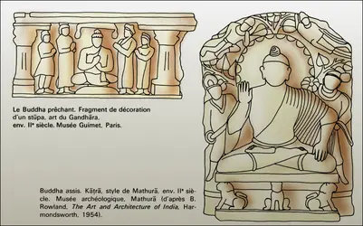 Art du Gandhara et style de Mathura - crédits : Encyclopædia Universalis France