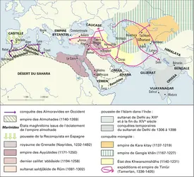 Islam, le monde musulman aux XIII<sup>e</sup> et XIV<sup>e</sup> siècles - crédits : Encyclopædia Universalis France