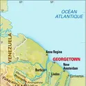 Guyana : carte physique - crédits : Encyclopædia Universalis France