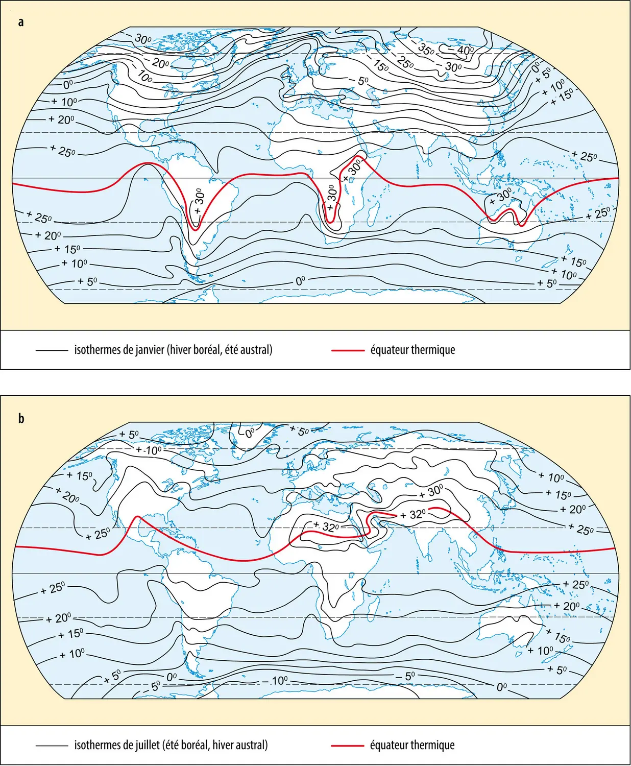 Répartition spatiale des températures de sol