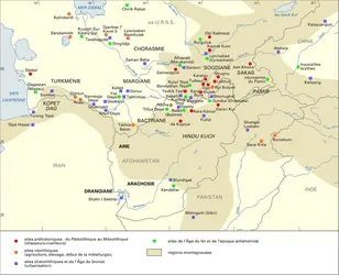 Sites archéologiques, Asie centrale - crédits : Encyclopædia Universalis France