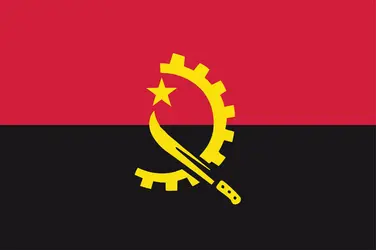 Angola : drapeau - crédits : Encyclopædia Universalis France
