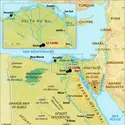 Égypte : carte physique - crédits : Encyclopædia Universalis France