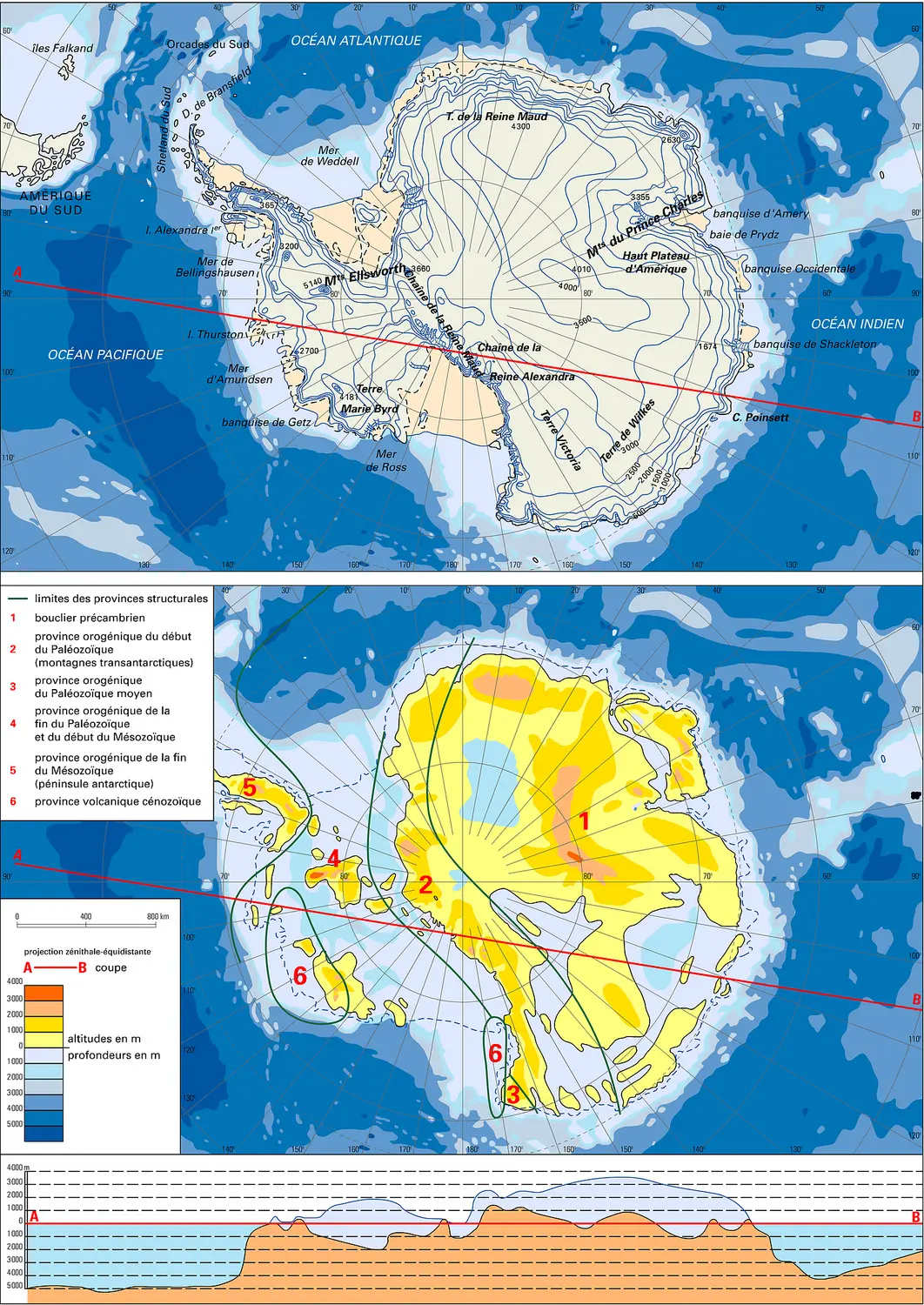 Antarctique : relief