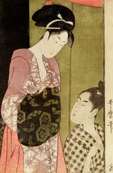 <it>Le Peintre et son modèle</it>, Kitagawa Utamaro - crédits :  Bridgeman Images 