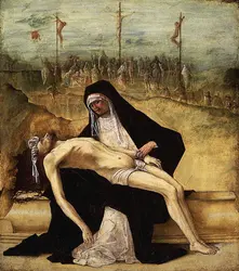 <it>Pietà</it>, E. de Roberti - crédits :  Bridgeman Images 