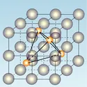 Fluorine : réseau cristallin - crédits : Encyclopædia Universalis France