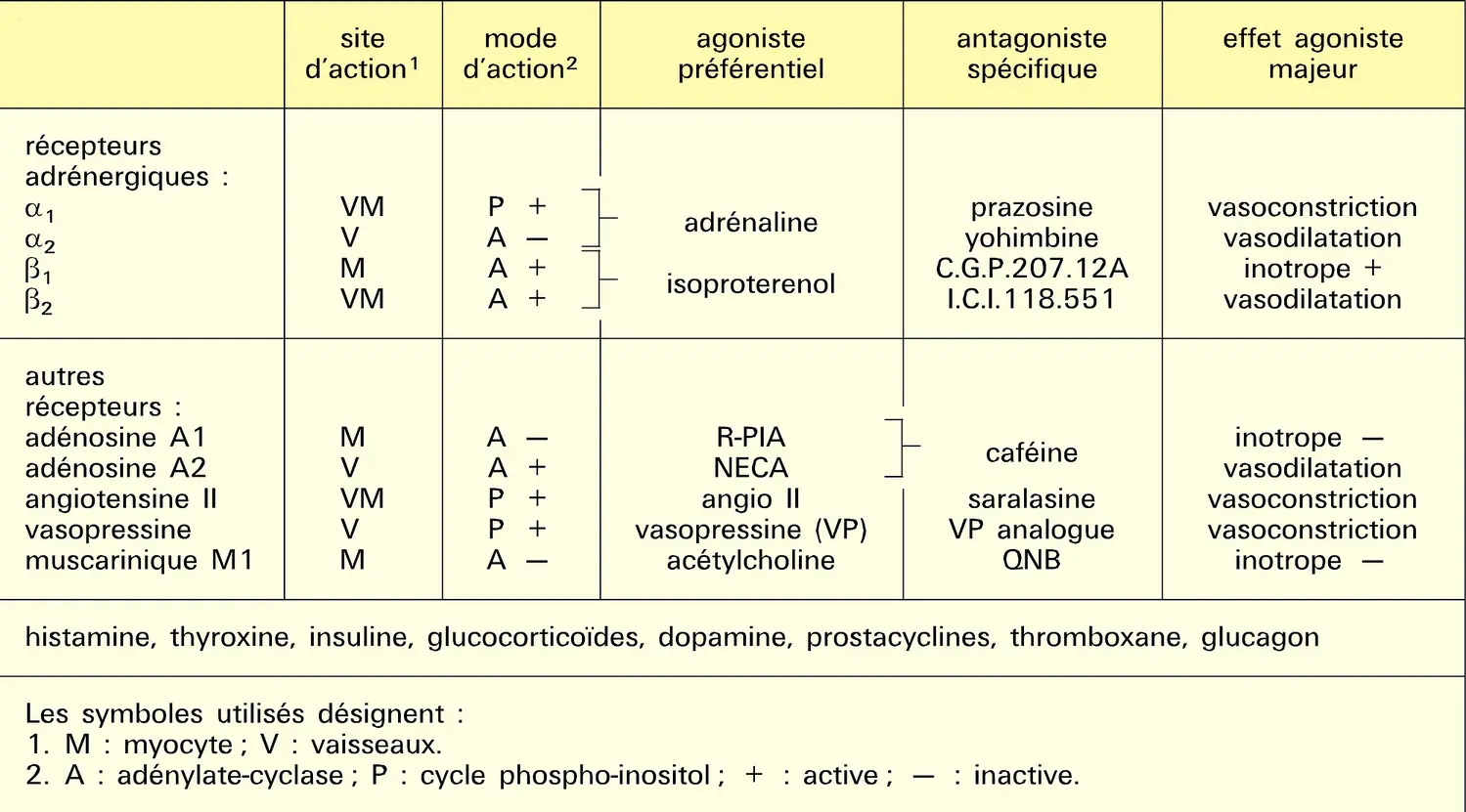 Récepteurs membranaires