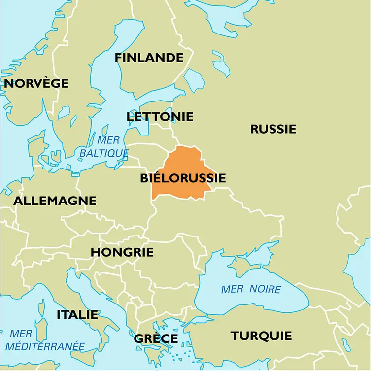 Biélorussie : carte de situation