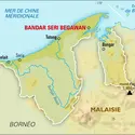 Brunei : carte physique - crédits : Encyclopædia Universalis France