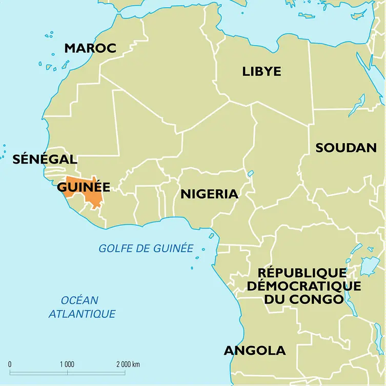 Guinée : carte de situation