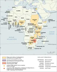 Empire britannique, le Royaume-Uni en Afrique de 1947 à 1968 - crédits : Encyclopædia Universalis France