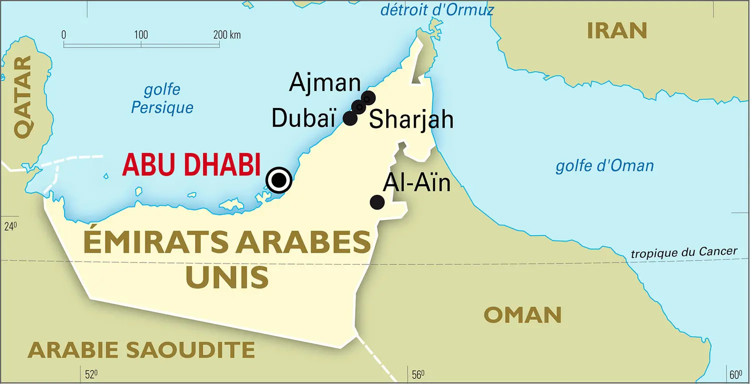 Émirats arabes unis : carte générale