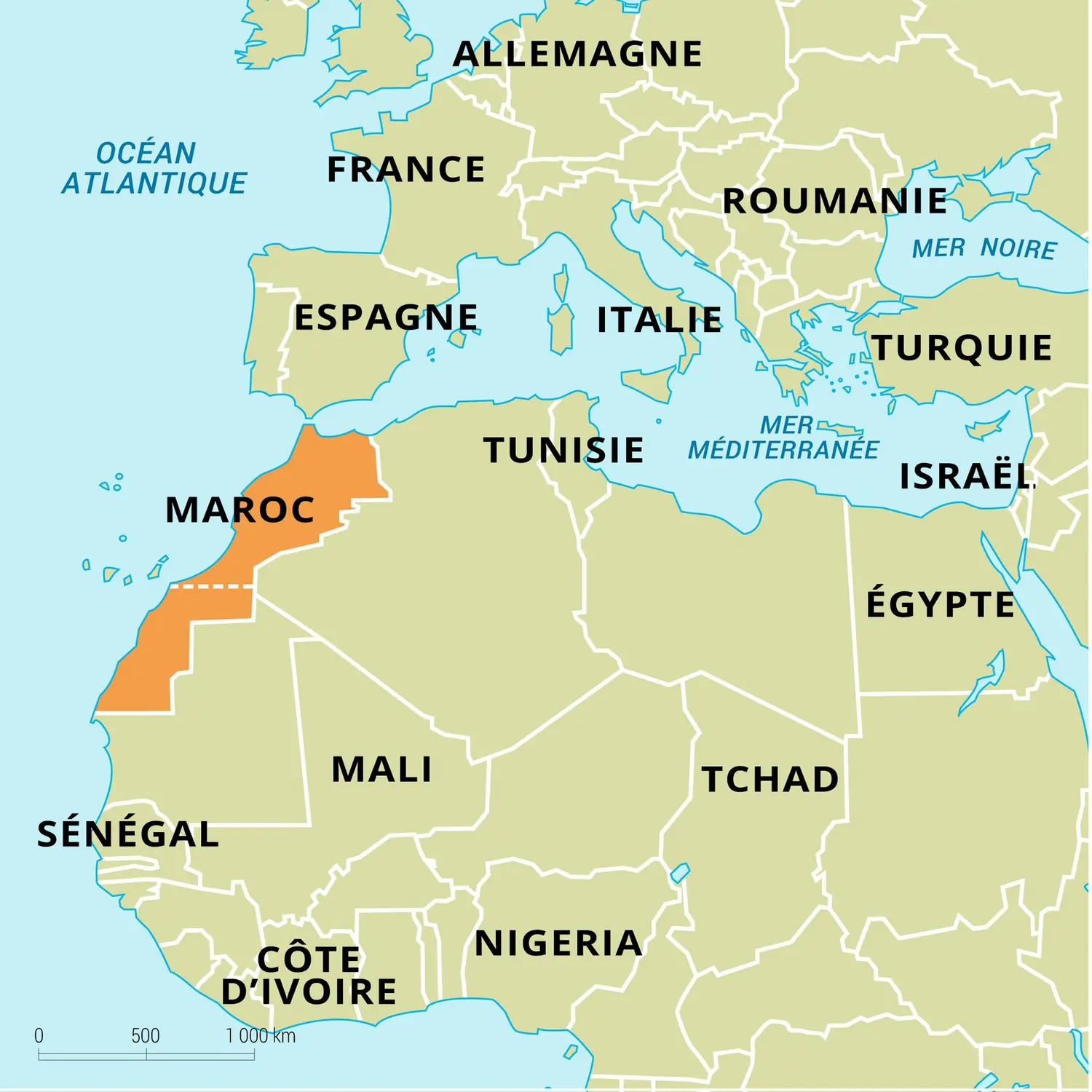 Maroc : carte de situation