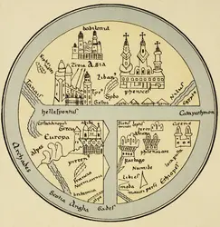 Carte du monde, XI<sup>e</sup> siècle - crédits : AKG-images