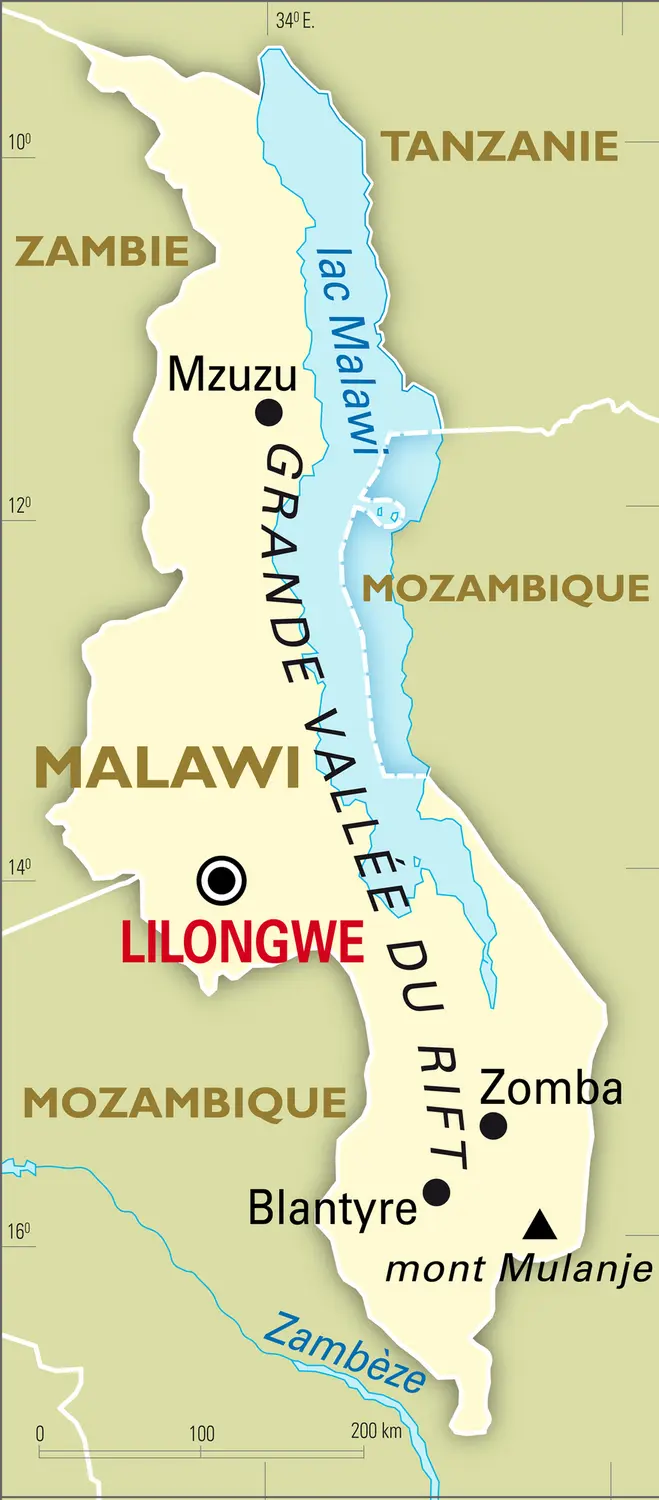 Malawi : carte générale