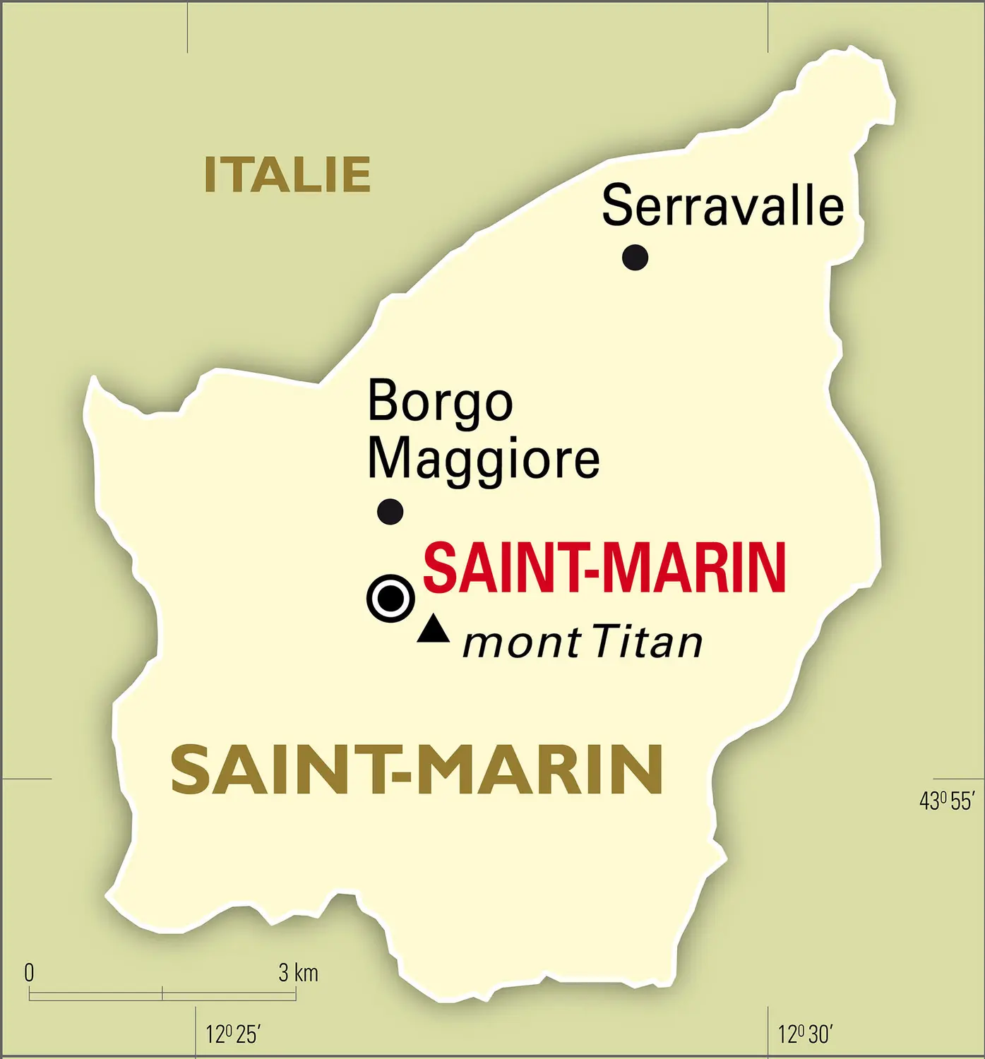 Saint-Marin : carte générale