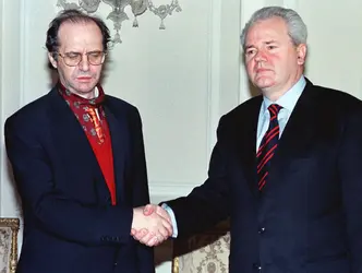 Rencontre Rugova-Milosevic, 1<sup>er</sup> avril 1999 - crédits : Str/ Reuter Pool/ AFP