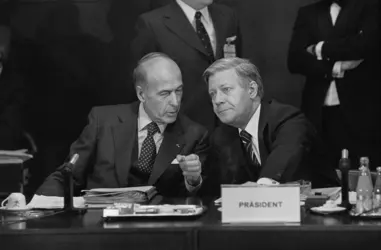 Valéry Giscard d'Estaing et Helmut Schmidt, 1978 - crédits : Bettmann/ Getty Images