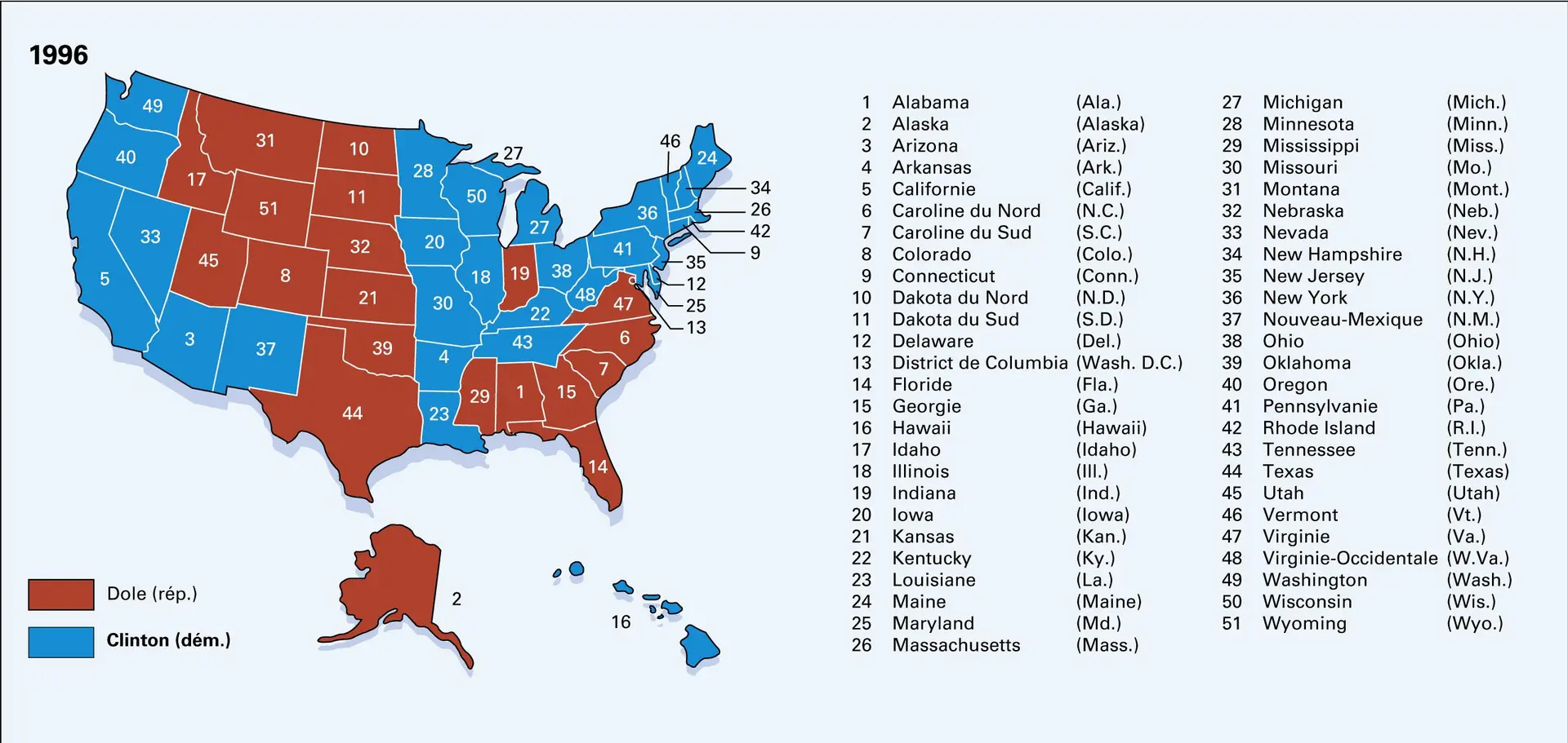 États-Unis : élections présidentielles depuis 1948 - vue 13