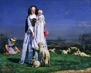 <it>Pretty Baa Lambs</it> (<it>Jolis Petits Agneaux</it>), F. M. Brown - crédits :  Bridgeman Images 
