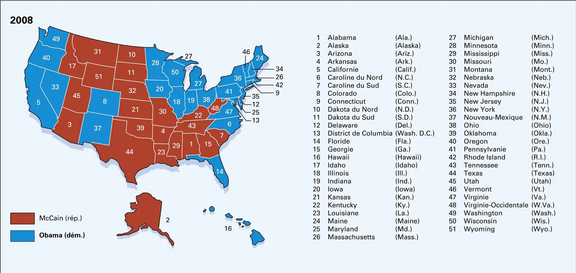États-Unis : élections présidentielles depuis 1948 - vue 16