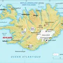 Islande : carte physique - crédits : Encyclopædia Universalis France