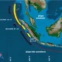 Exemple de cascade sismique à Sumatra - crédits : Encyclopædia Universalis France