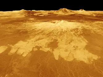 Vénus : Sapas Mons - crédits : Courtesy NASA / Jet Propulsion Laboratory