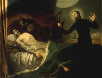 <it>Saint François Borgia assiste un mourant impénitent</it>, F. Goya - crédits : J. Martin/ AKG-images