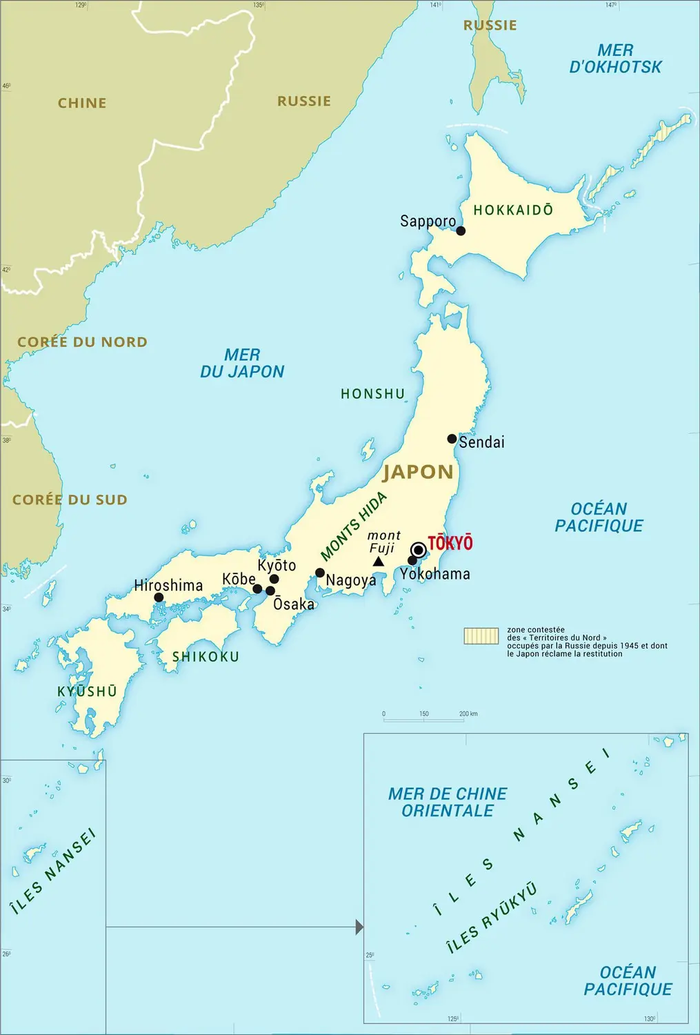 Japon : carte générale