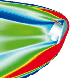 Simulation d'une capsule dans l'atmosphère martienne, 1 - crédits : ONERA