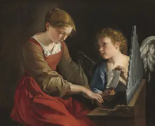 <em>Sainte Cécile et un ange</em>, O. Gentileschi et G. Lanfranco
 - crédits : Courtesy National Gallery of Art, Washington