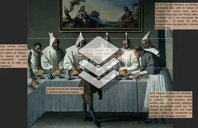 <it>Saint Hugues au réfectoire des chartreux</it>, F. Zurbaran - crédits : Peter Willi/  Bridgeman Images 