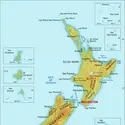 Nouvelle-Zélande : carte physique - crédits : Encyclopædia Universalis France