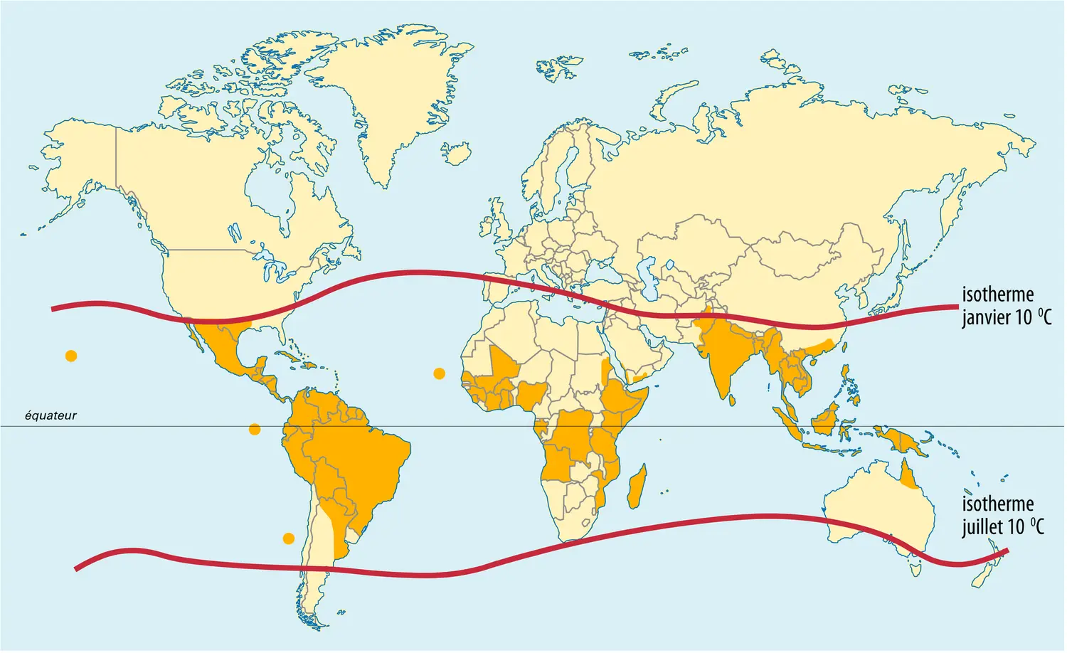 Distribution géographique de la dengue