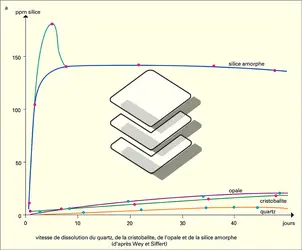 Silice : solubilité dans l'eau - crédits : Encyclopædia Universalis France