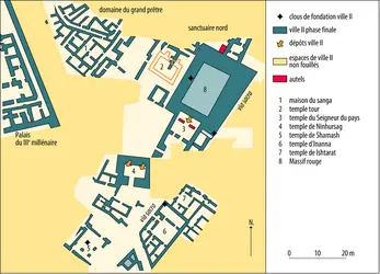 Centre monumental, ville II de Mari - crédits : Encyclopædia Universalis France