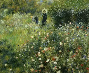 <it>Femme au parasol dans un jardin</it>, A. Renoir - crédits : AKG-images